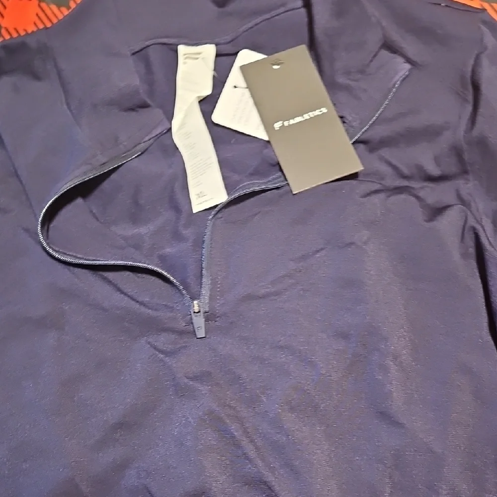 Fabletics Deep Blue Half-Zip Pullover - Picture 3 of 4